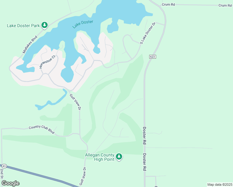 map of restaurants, bars, coffee shops, grocery stores, and more near 276 Fairway Court in Plainwell