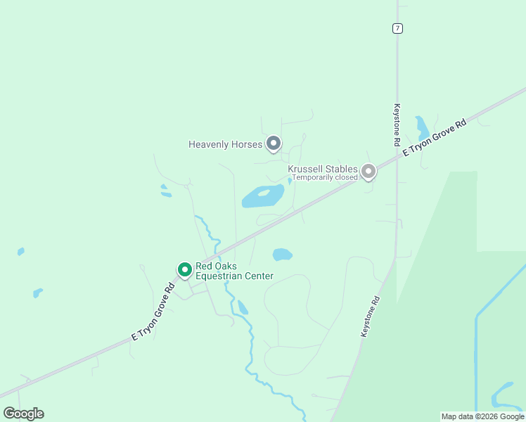 map of restaurants, bars, coffee shops, grocery stores, and more near 7510 East Tryon Grove Road in Richmond