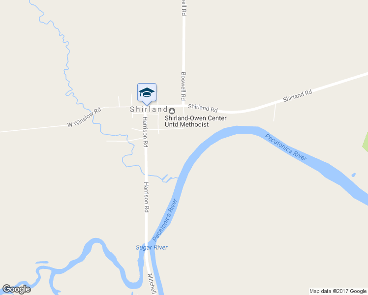 map of restaurants, bars, coffee shops, grocery stores, and more near 7994 Shirland Road in Rockton