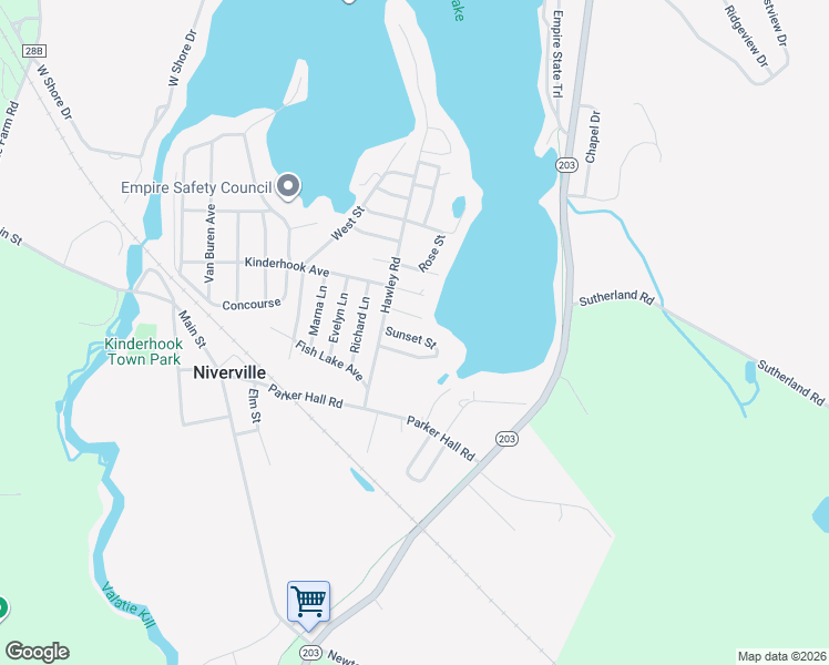 map of restaurants, bars, coffee shops, grocery stores, and more near Pineview Street in Niverville