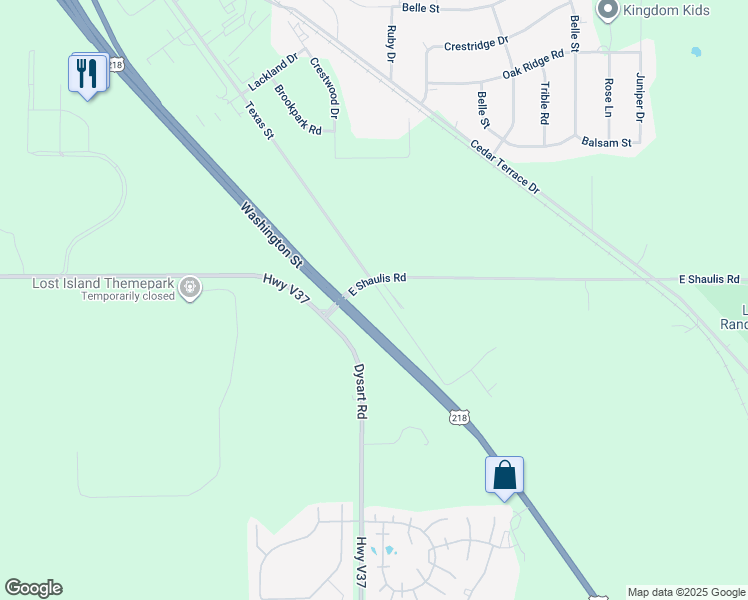 map of restaurants, bars, coffee shops, grocery stores, and more near 3045 East Shaulis Road in Waterloo