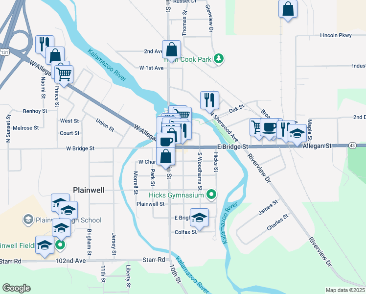 200 East Bridge Street, Plainwell MI Walk Score