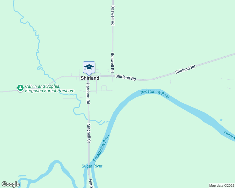 map of restaurants, bars, coffee shops, grocery stores, and more near 7994 Shirland Road in Rockton