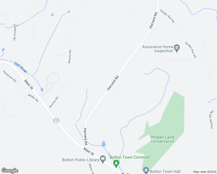 map of restaurants, bars, coffee shops, grocery stores, and more near 110 Harvard Road in Bolton