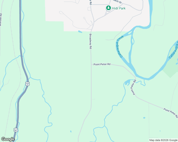 map of restaurants, bars, coffee shops, grocery stores, and more near 10209 Broadway Road in Gowanda