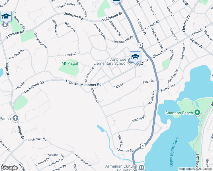 map of restaurants, bars, coffee shops, grocery stores, and more near 68 High Street in Winchester