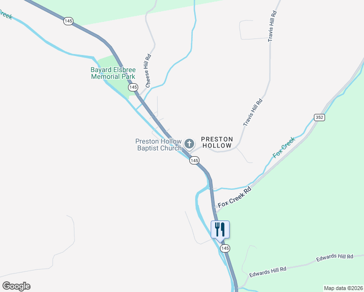 map of restaurants, bars, coffee shops, grocery stores, and more near 3052 New York 145 in Preston-Potter Hollow