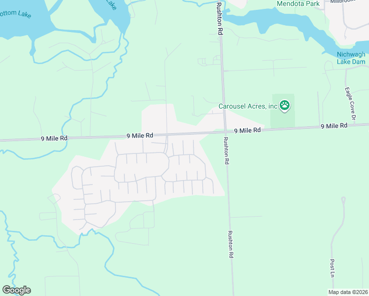 map of restaurants, bars, coffee shops, grocery stores, and more near 11016 Rambling Way Court in South Lyon