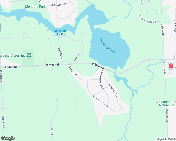 map of restaurants, bars, coffee shops, grocery stores, and more near 13278 9 Mile Road in South Lyon