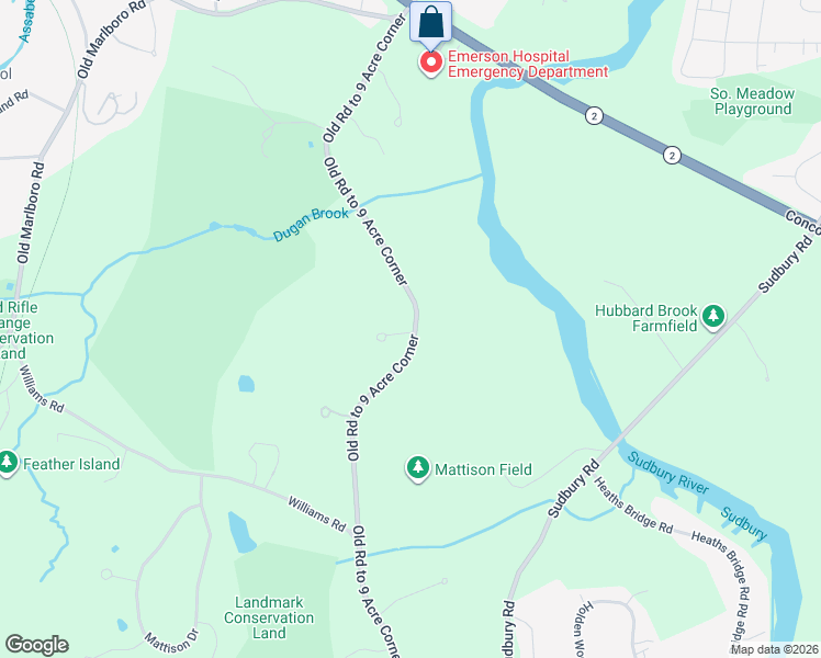 map of restaurants, bars, coffee shops, grocery stores, and more near 530 Old Road to 9 Acre Corner in Concord