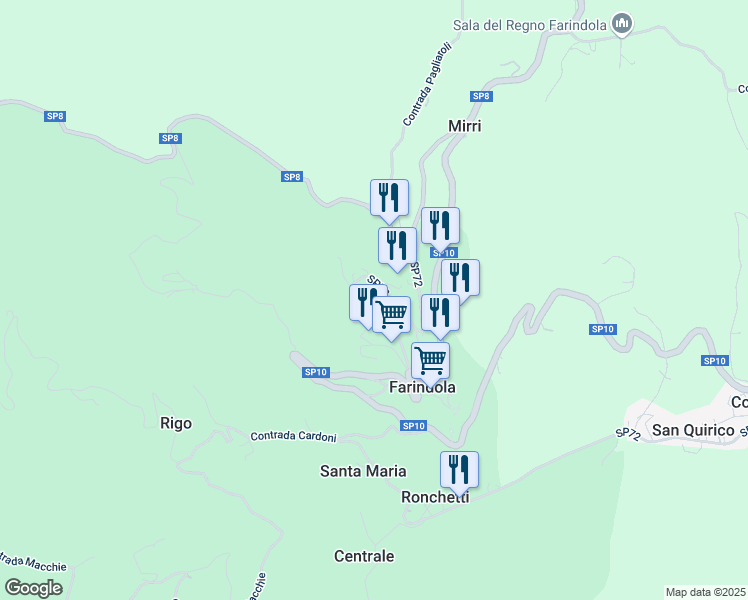 map of restaurants, bars, coffee shops, grocery stores, and more near in Farindola