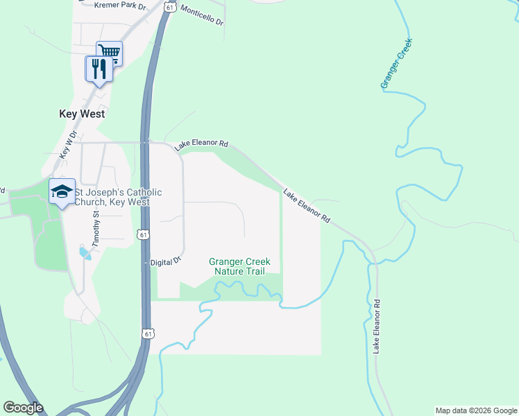 map of restaurants, bars, coffee shops, grocery stores, and more near 301 Data Court in Dubuque