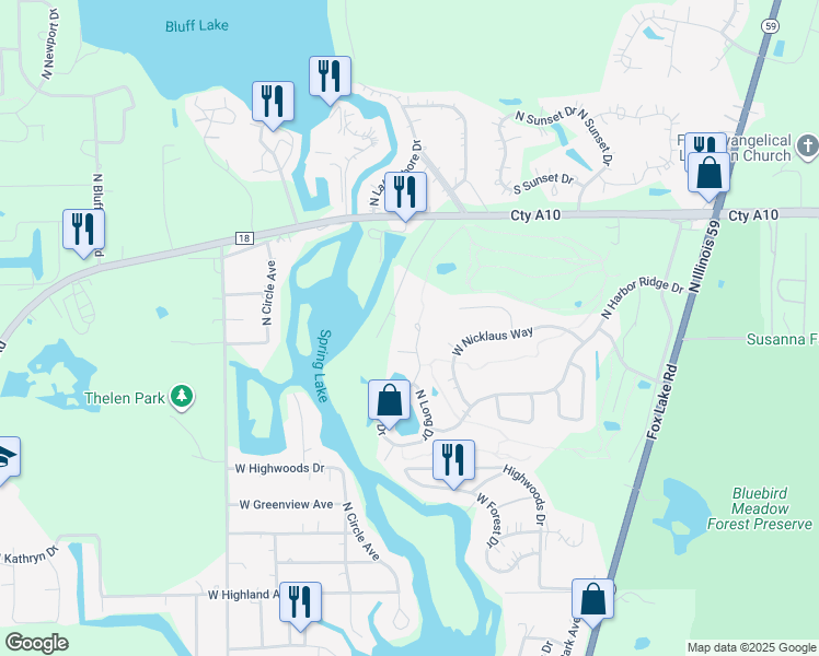 map of restaurants, bars, coffee shops, grocery stores, and more near 40040 Hidden Bunker Court in Antioch