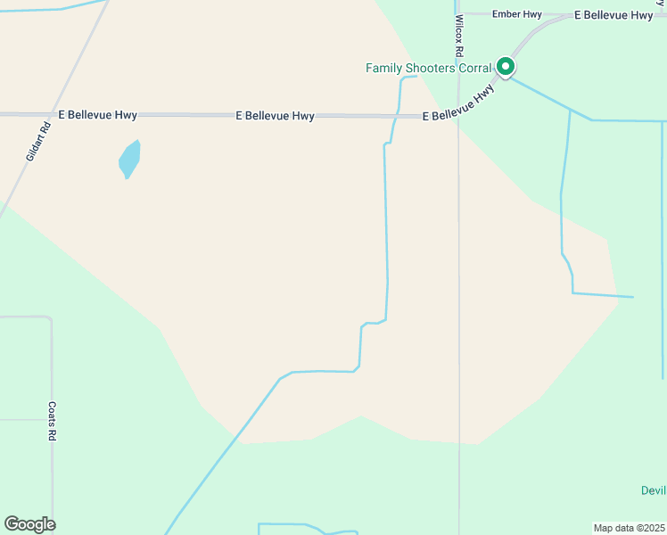 map of restaurants, bars, coffee shops, grocery stores, and more near 4138 East Bellevue Highway in Eaton Rapids