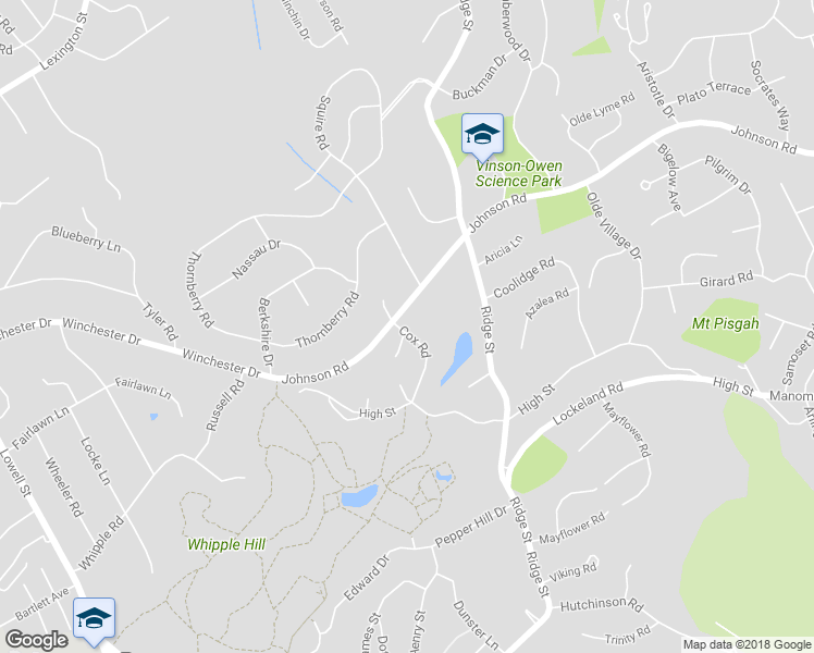 map of restaurants, bars, coffee shops, grocery stores, and more near 21 Cox Road in Winchester