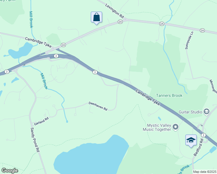 map of restaurants, bars, coffee shops, grocery stores, and more near 16 Old Cambridge Turnpike in Lincoln