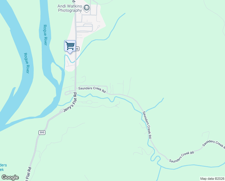 map of restaurants, bars, coffee shops, grocery stores, and more near 95745-95751 Saunders Creek Road in Gold Beach