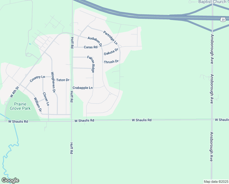 map of restaurants, bars, coffee shops, grocery stores, and more near 1500 Audubon Drive in Waterloo