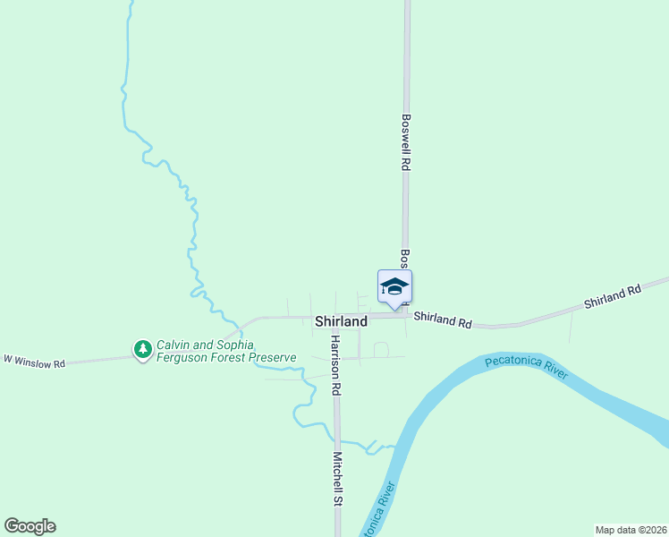 map of restaurants, bars, coffee shops, grocery stores, and more near in Shirland