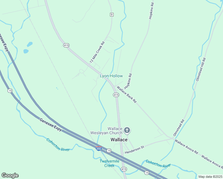 map of restaurants, bars, coffee shops, grocery stores, and more near 61197 New York 415 in Avoca