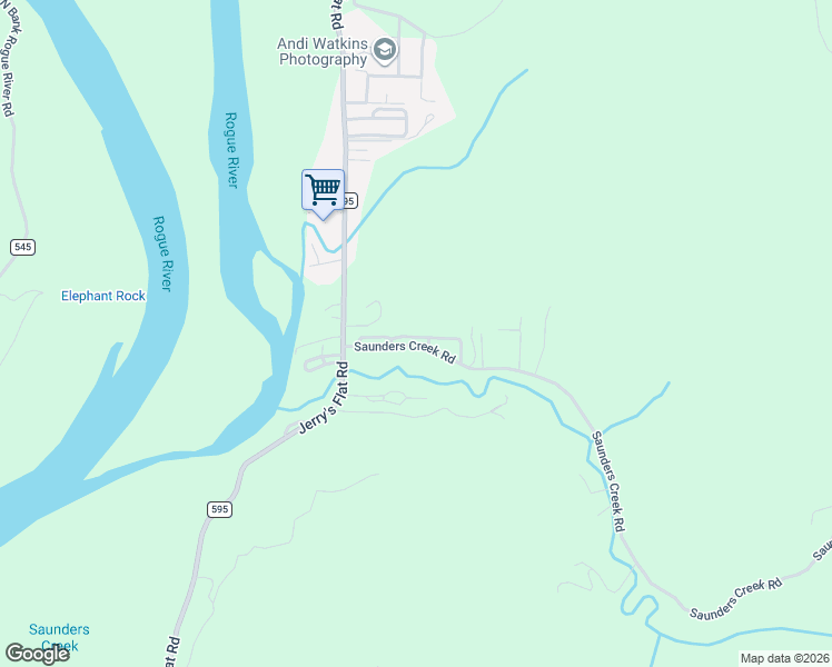 map of restaurants, bars, coffee shops, grocery stores, and more near 95691 Saunders Creek Road in Gold Beach