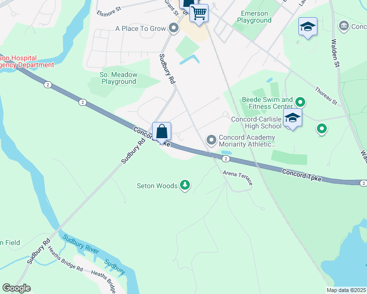 map of restaurants, bars, coffee shops, grocery stores, and more near 1110 Concord Turnpike in Concord