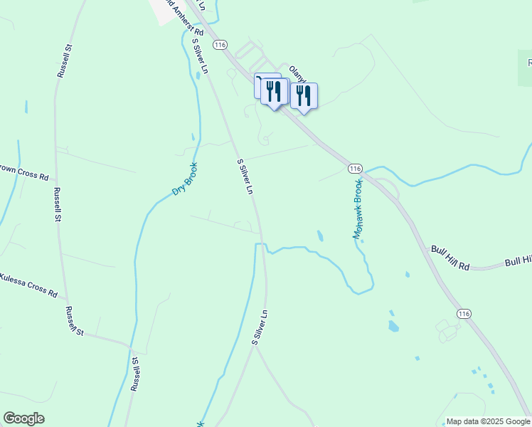 map of restaurants, bars, coffee shops, grocery stores, and more near 122 South Silver Lane in Sunderland