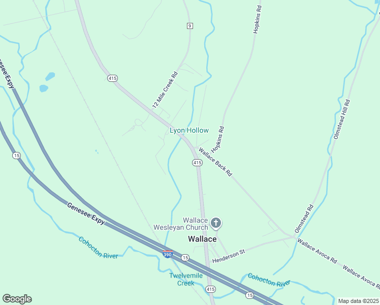 map of restaurants, bars, coffee shops, grocery stores, and more near 61197 New York 415 in Avoca
