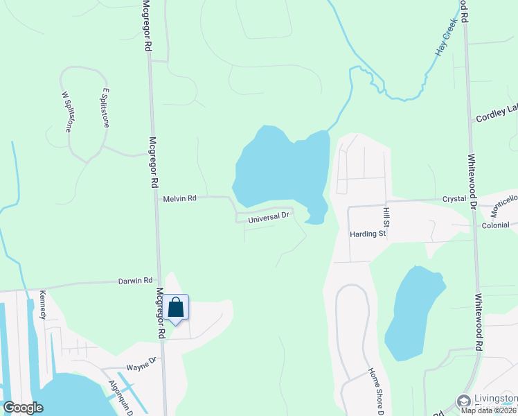 map of restaurants, bars, coffee shops, grocery stores, and more near 2561 Melvin Road in Pinckney