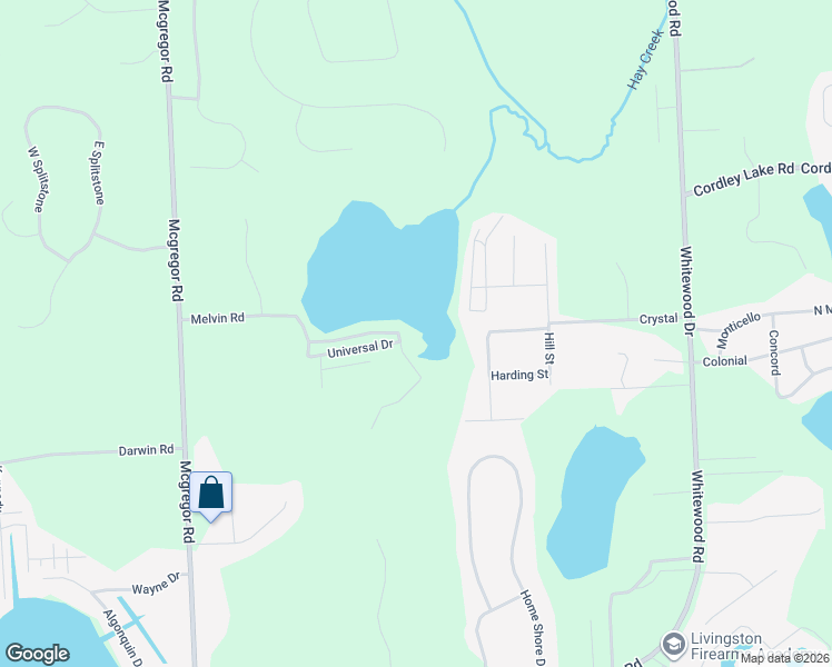 map of restaurants, bars, coffee shops, grocery stores, and more near 2727 Melvin Road in Pinckney