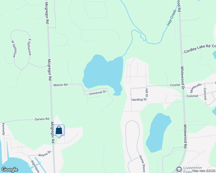 map of restaurants, bars, coffee shops, grocery stores, and more near 2727 Melvin Road in Pinckney
