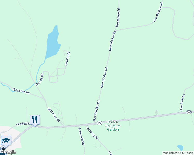 map of restaurants, bars, coffee shops, grocery stores, and more near 170-210 New Windsor Road in Hinsdale