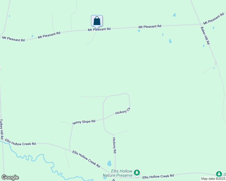 map of restaurants, bars, coffee shops, grocery stores, and more near 40 Hickory Cir in Ithaca