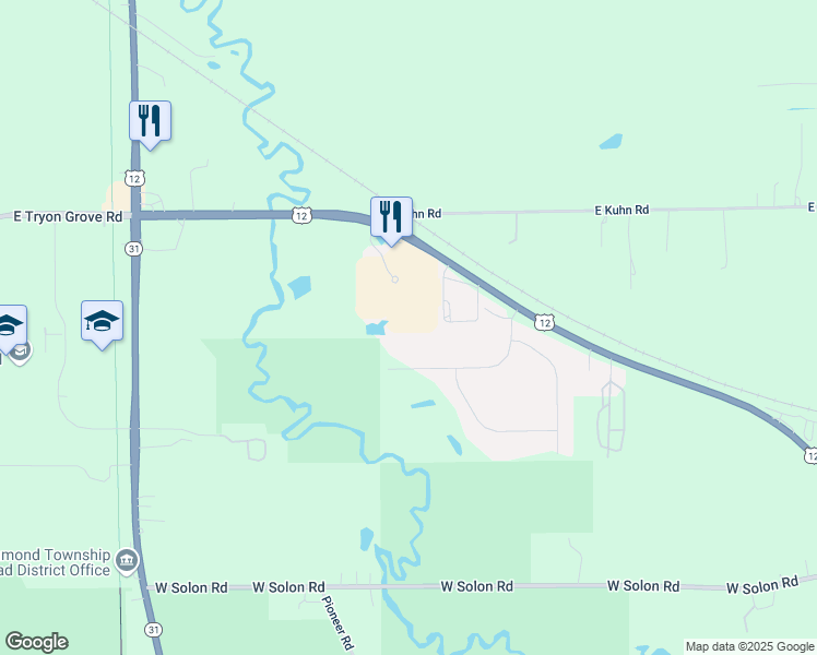 map of restaurants, bars, coffee shops, grocery stores, and more near 5006 Macwood Drive in Richmond