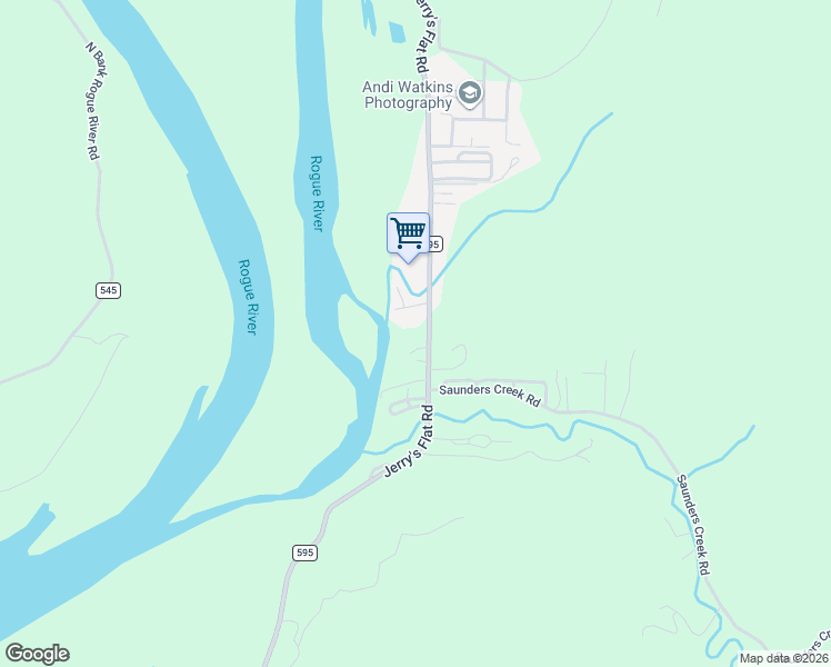 map of restaurants, bars, coffee shops, grocery stores, and more near 95618 River Way in Gold Beach