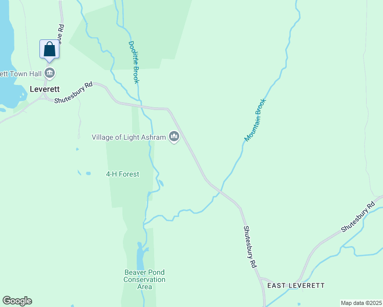 map of restaurants, bars, coffee shops, grocery stores, and more near 88 Shutesbury Road in Leverett