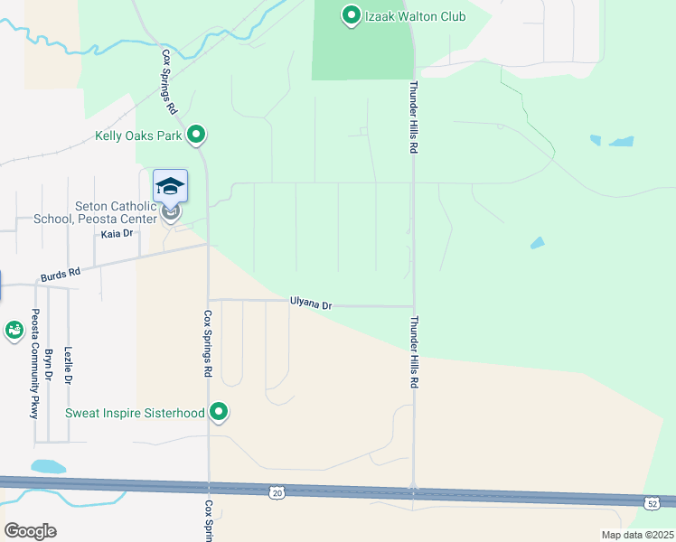 map of restaurants, bars, coffee shops, grocery stores, and more near 10501 Blue Jay Drive in Peosta
