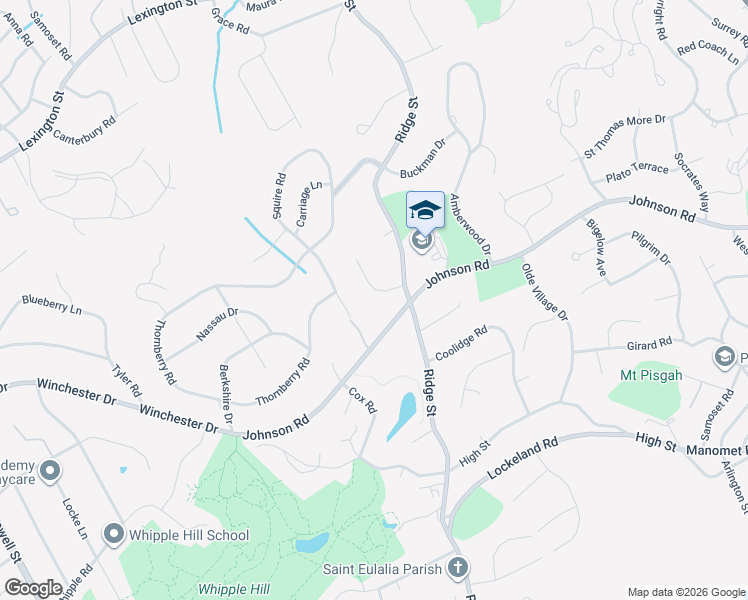 map of restaurants, bars, coffee shops, grocery stores, and more near 2 Vinson Circle in Winchester