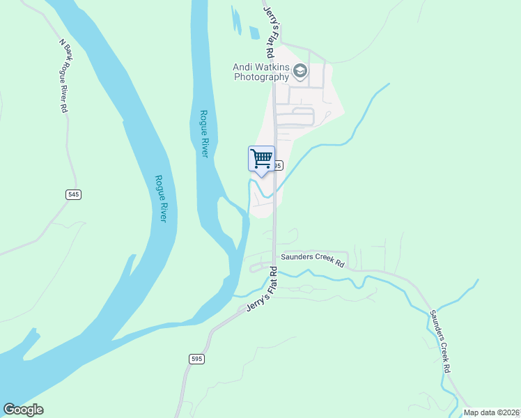 map of restaurants, bars, coffee shops, grocery stores, and more near 95618 River Way in Gold Beach