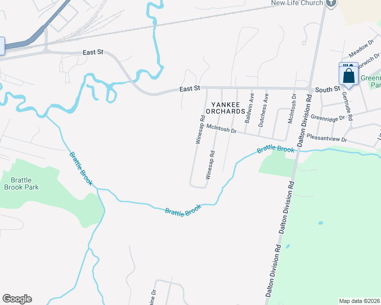 map of restaurants, bars, coffee shops, grocery stores, and more near 86 Winesap Rd in Pittsfield