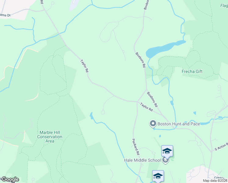 map of restaurants, bars, coffee shops, grocery stores, and more near 79 Taylor Road in Stow