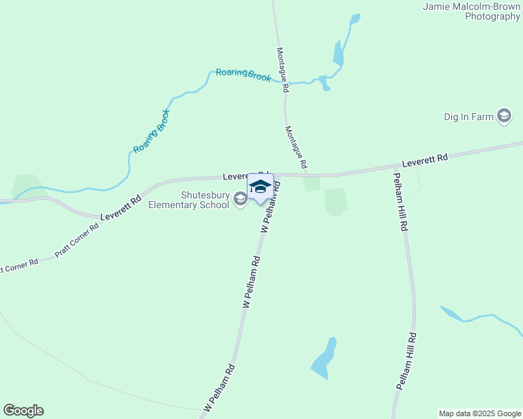 map of restaurants, bars, coffee shops, grocery stores, and more near 23 West Pelham Road in Shutesbury