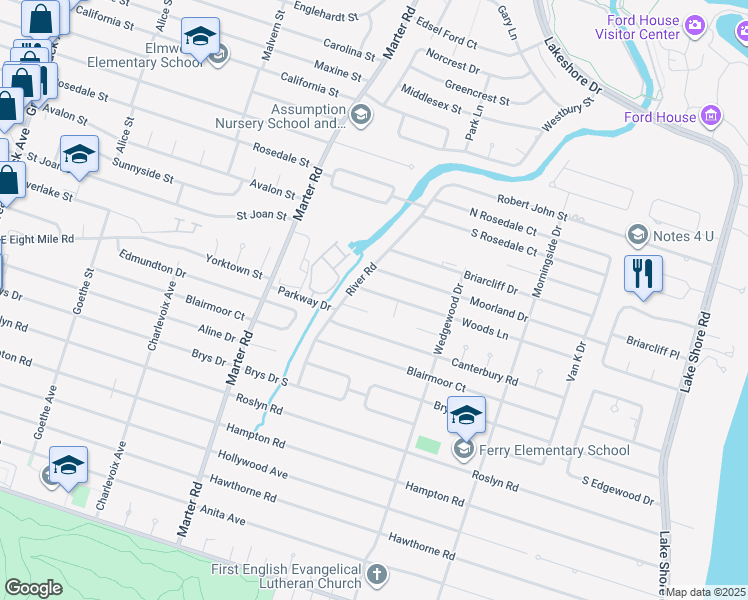 1035 Woods Lane, Grosse Pointe Woods MI Walk Score
