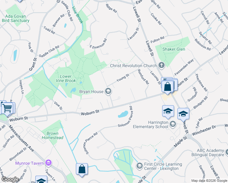 map of restaurants, bars, coffee shops, grocery stores, and more near 2 Currier Court in Lexington
