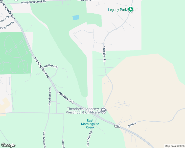 map of restaurants, bars, coffee shops, grocery stores, and more near Wildbloom Court in Sioux City