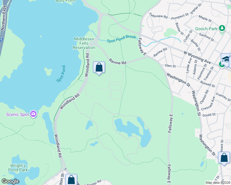 map of restaurants, bars, coffee shops, grocery stores, and more near 15 Executive Drive in Stoneham