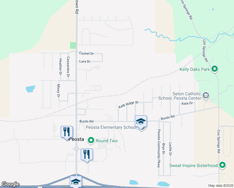 map of restaurants, bars, coffee shops, grocery stores, and more near 652 Peosta Street in Peosta