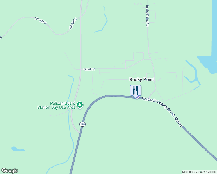 map of restaurants, bars, coffee shops, grocery stores, and more near 30032 N Street in Klamath Falls