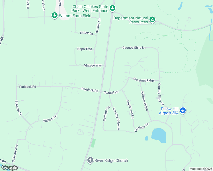 map of restaurants, bars, coffee shops, grocery stores, and more near 8501 Country Shire Lane in Spring Grove