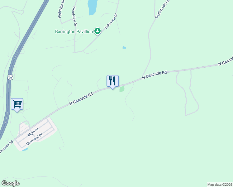 map of restaurants, bars, coffee shops, grocery stores, and more near 14004 N Cascade Rd in Dubuque